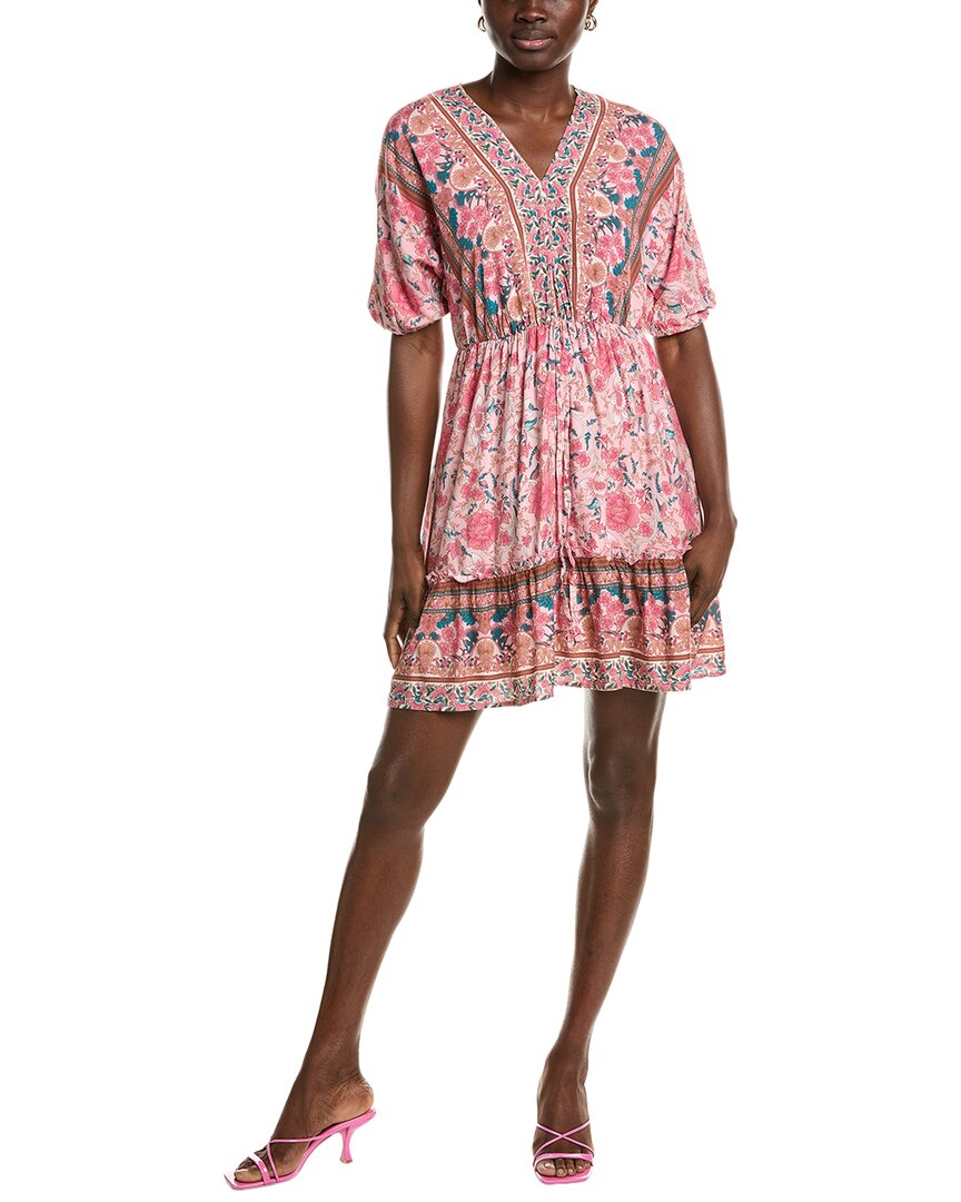 Ipponelli Dolman Sleeve Mini Dress In Pink