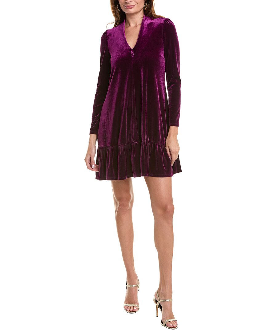 Taylor Velvet Mini Dress In Purple