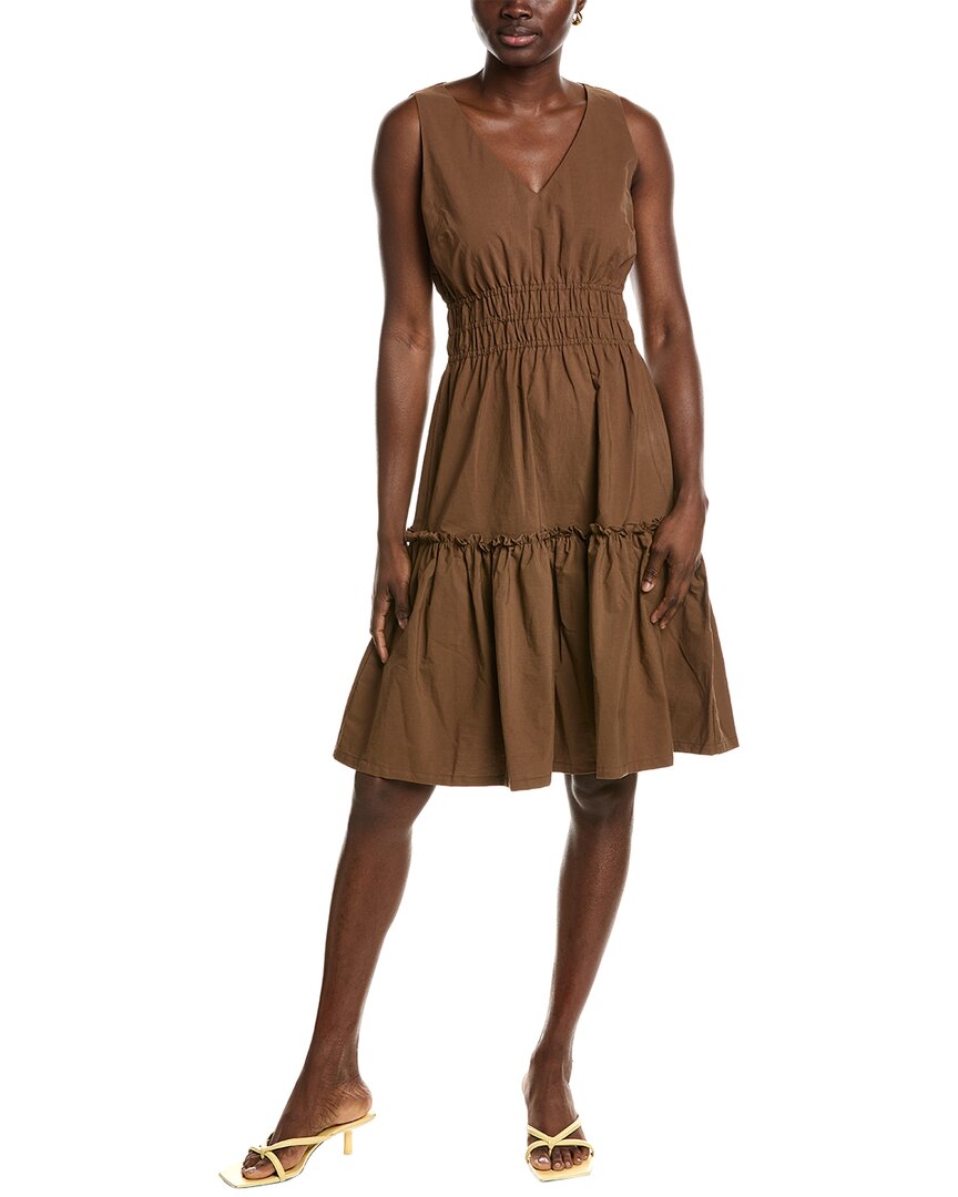Ellen Tracy V-neck Midi Dress