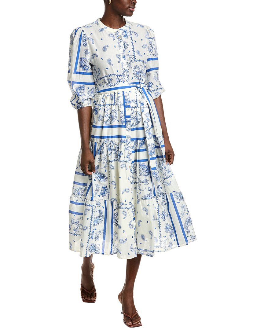 Ellen Tracy Midi Dress In Neutral