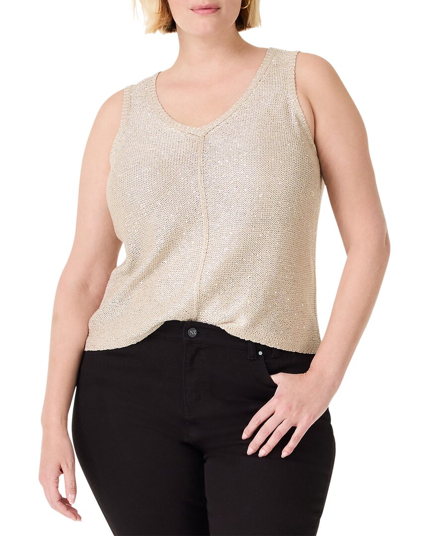 Shop Nic + Zoe Nic+zoe Plus Subtle Sparkle Tank In Brown