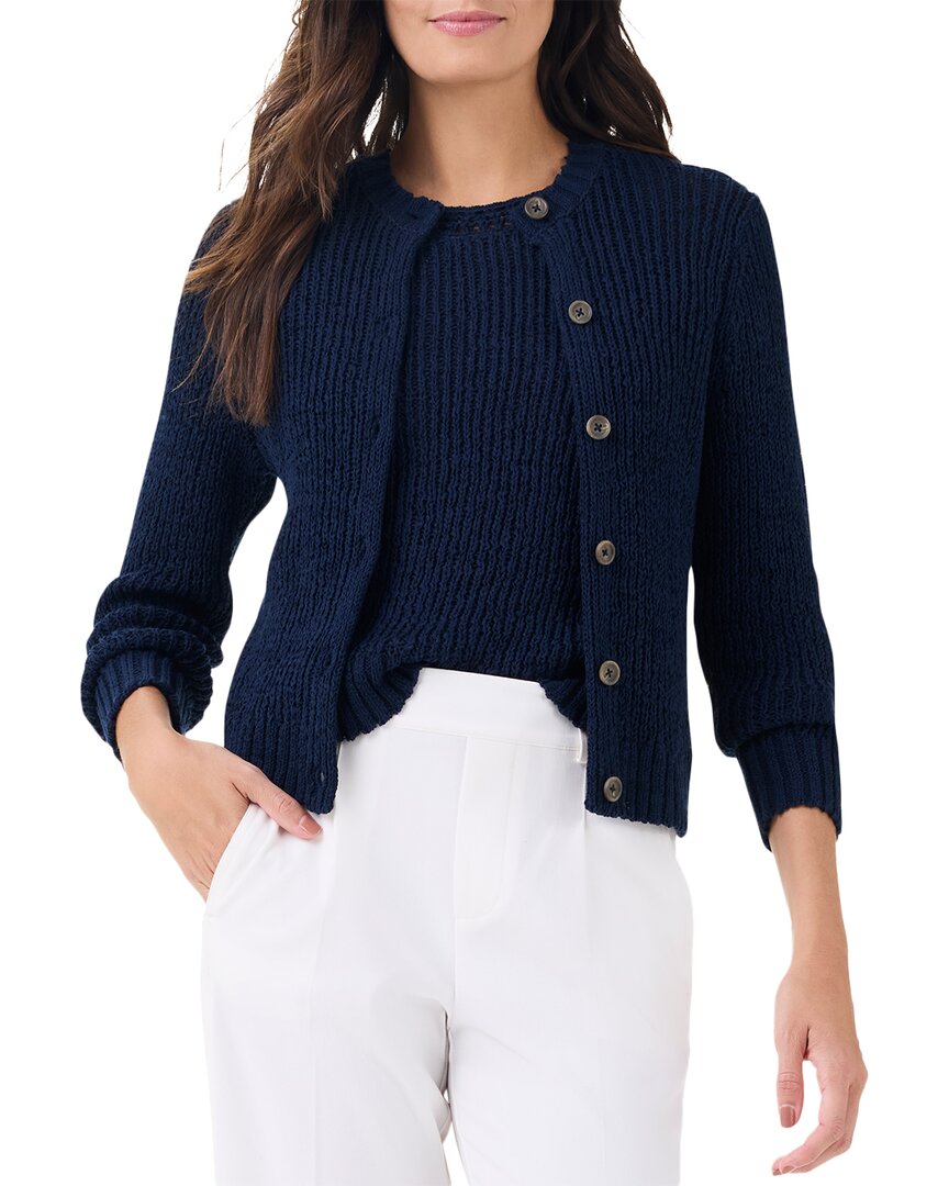 Nic + Zoe Nic+zoe Round Neck Button Up Cardigan