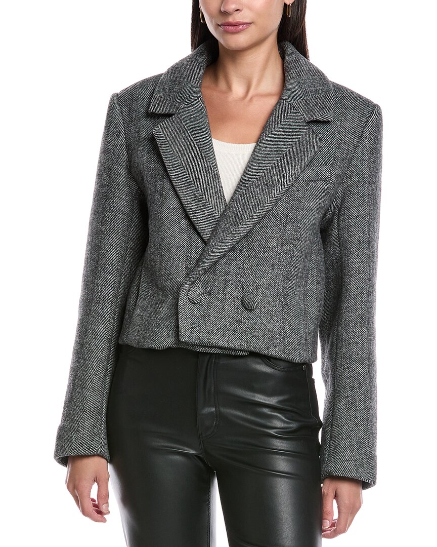 Rebecca Minkoff Margo Wool-blend Coat In Gray