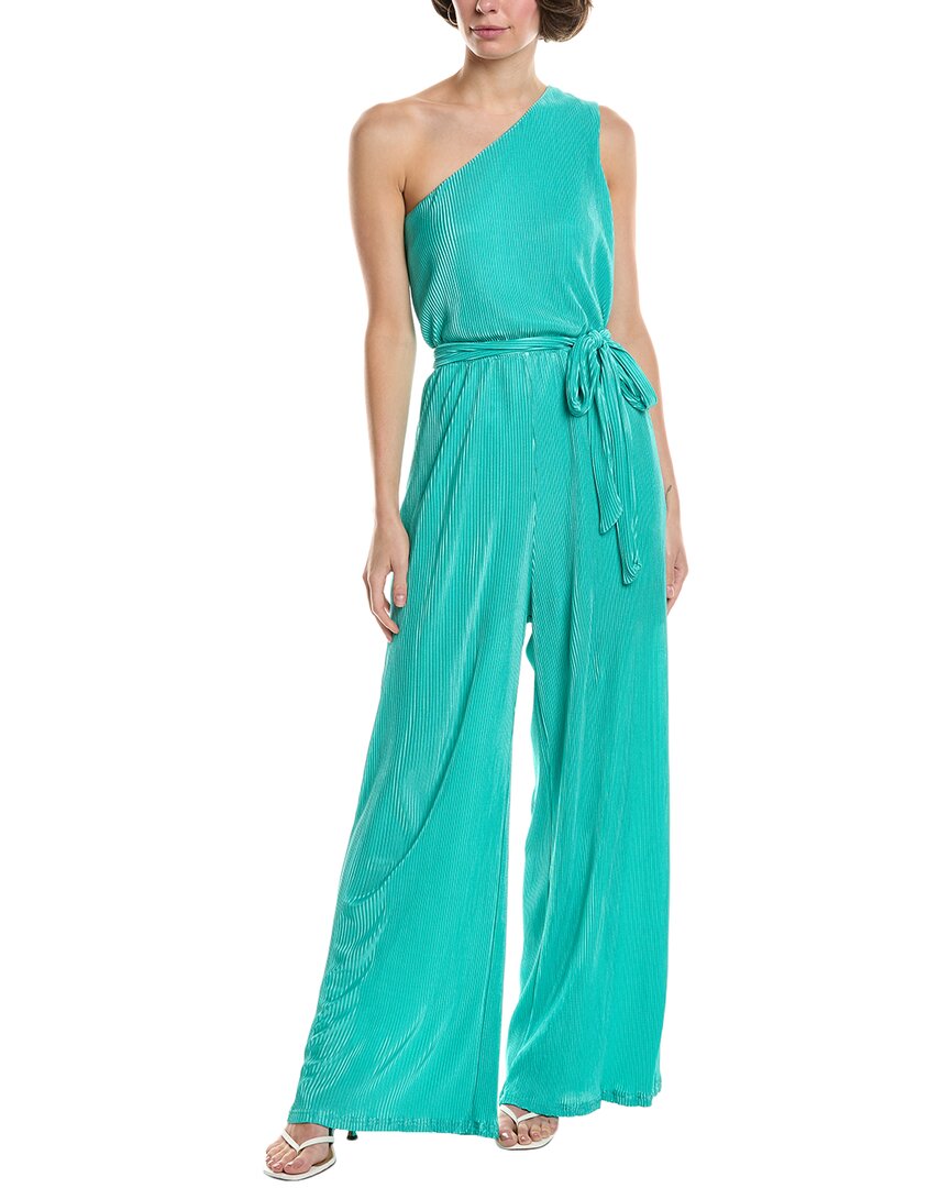 Marion Accordion Pleated Jumpsuit In Green