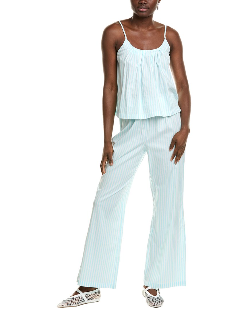 Femme Society 2pc Top & Pant Set In Blue