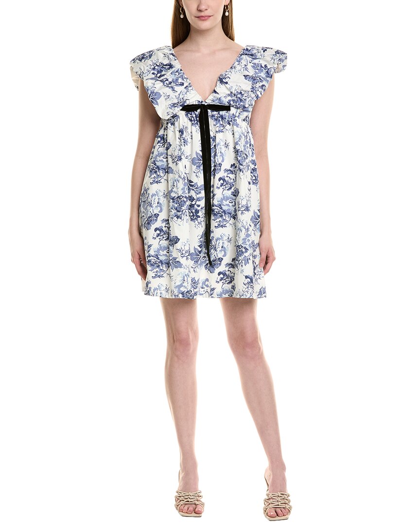 Jl Luxe Bubble Sleeve Mini Dress In Blue