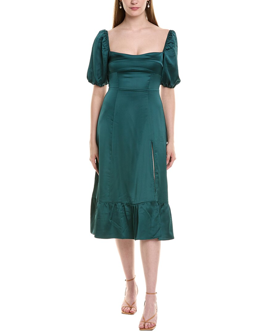 Jl Luxe Midi Dress In Green