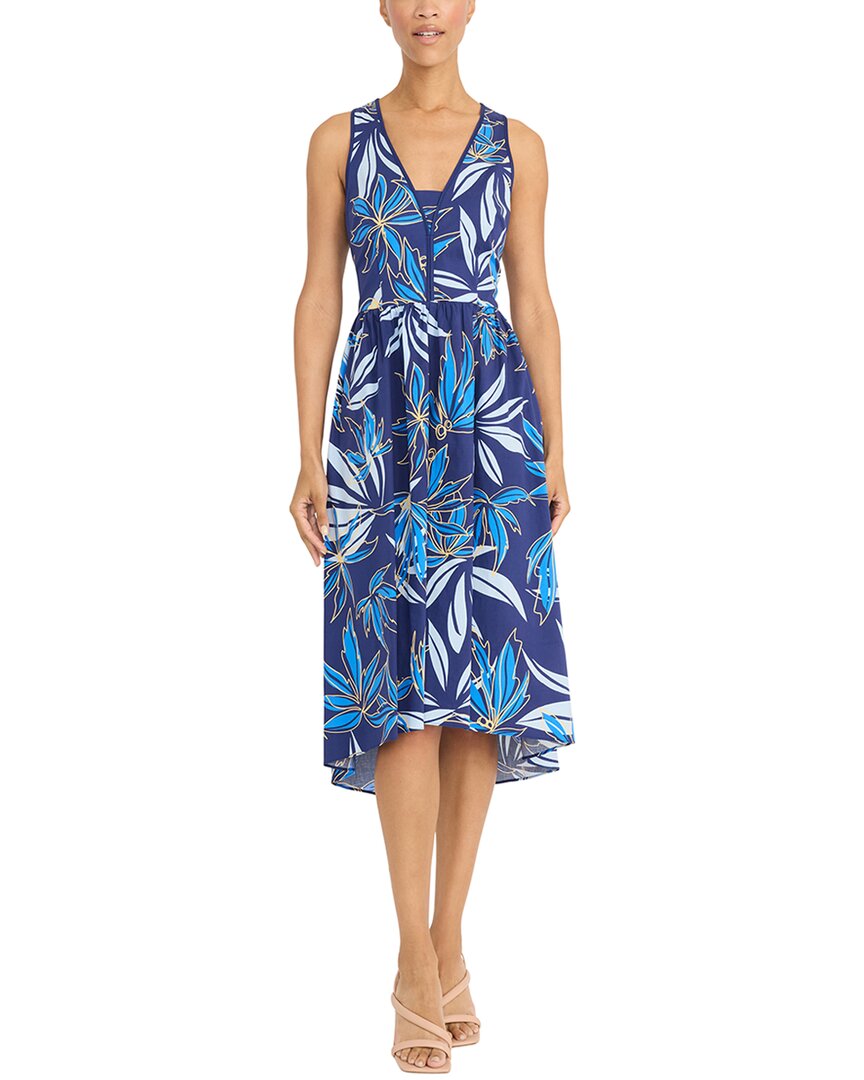 Maggy London Womens Hi-low Cotton Midi Dress