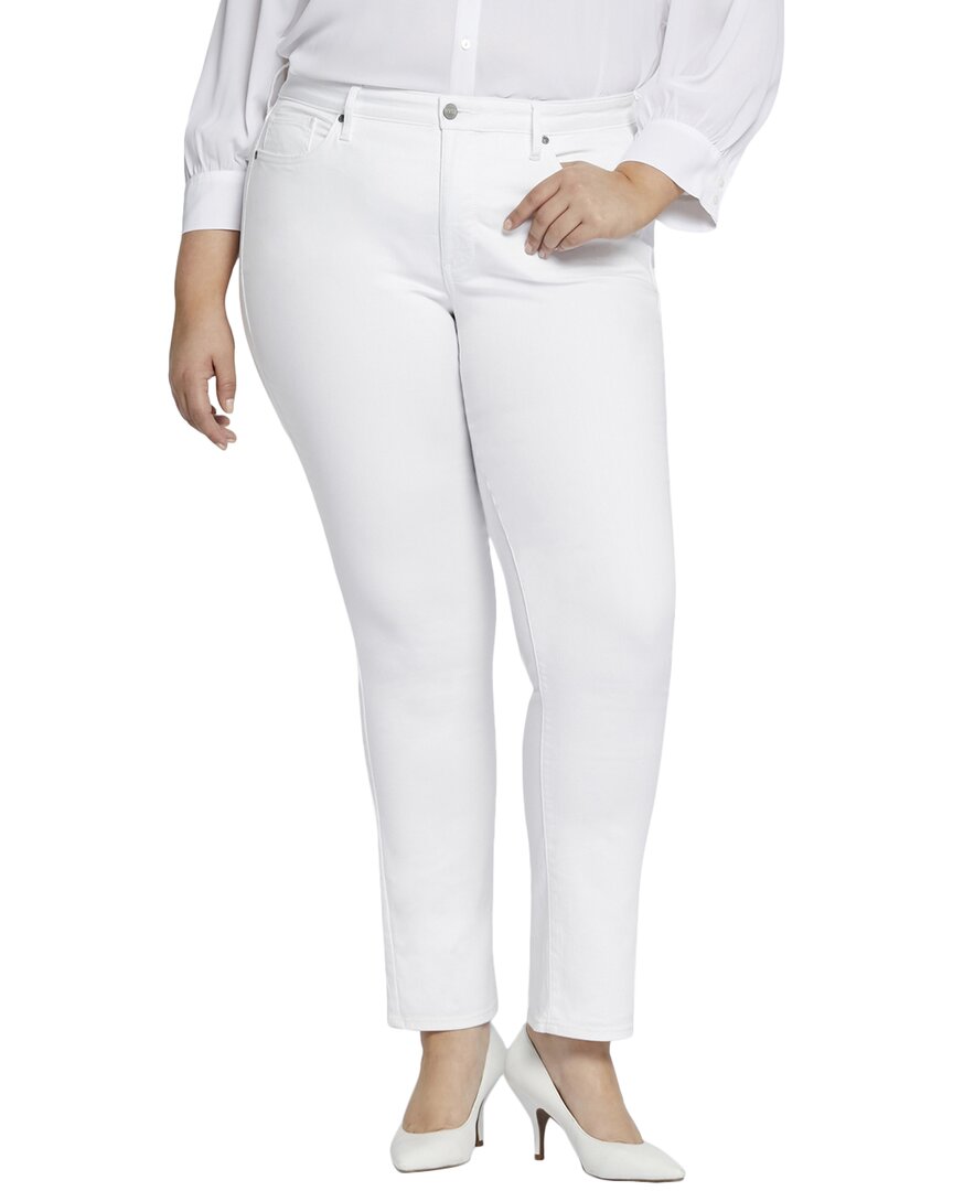 Nydj Plus Marilyn Womens Petite High Rise Straight Leg Jeans