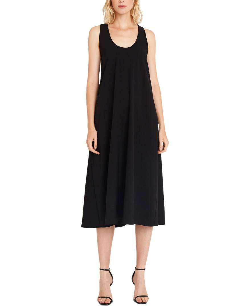 Luxely Solstice Racerback Midi Shift Dress In Black