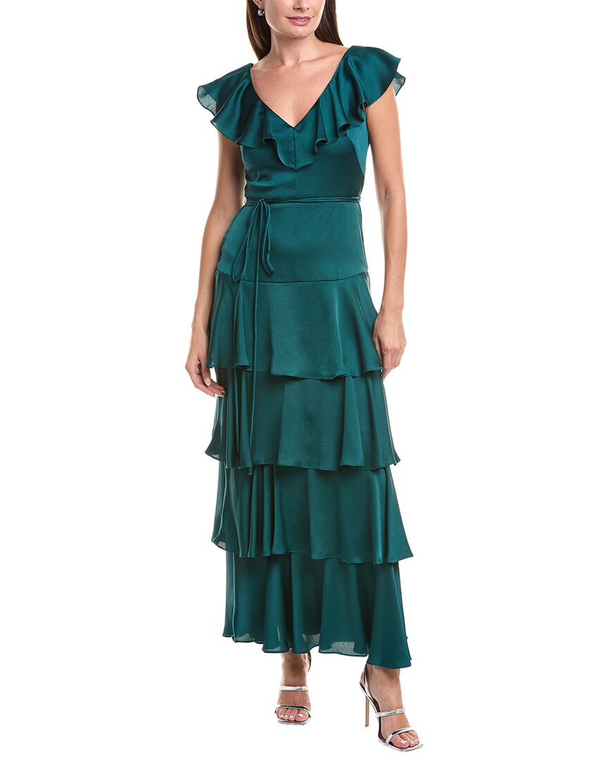 Maison Tara Solid Camilla Maxi Dress In Green
