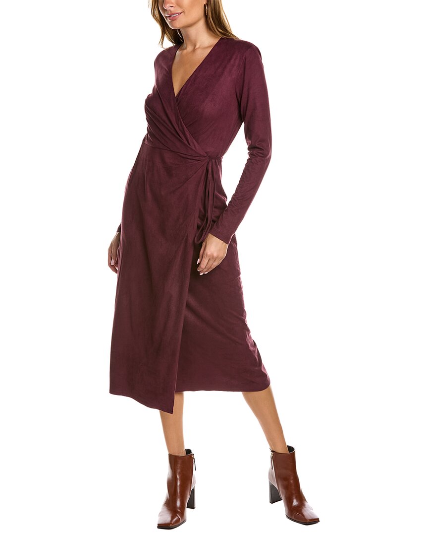HALSTON NADIA ULTRASUEDE JERSEY DRESS