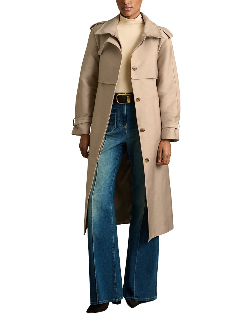 Reiss August Coat In Brown