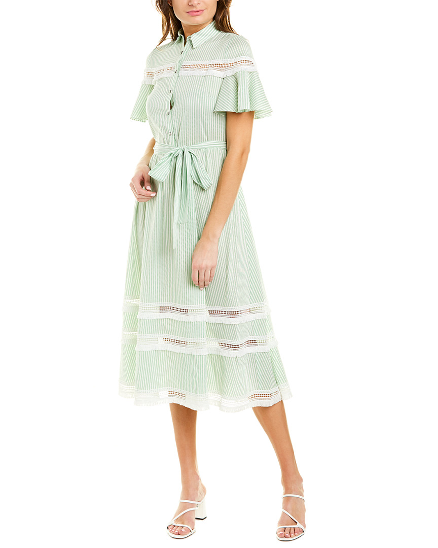 Image of Lela Rose Silk-Blend Midi Dress