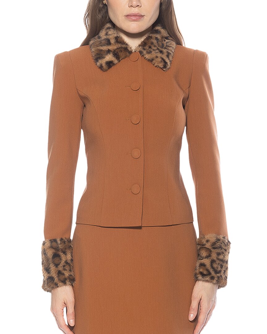 Alexia Admor Fran Faux Fur Trim Twill Jacket