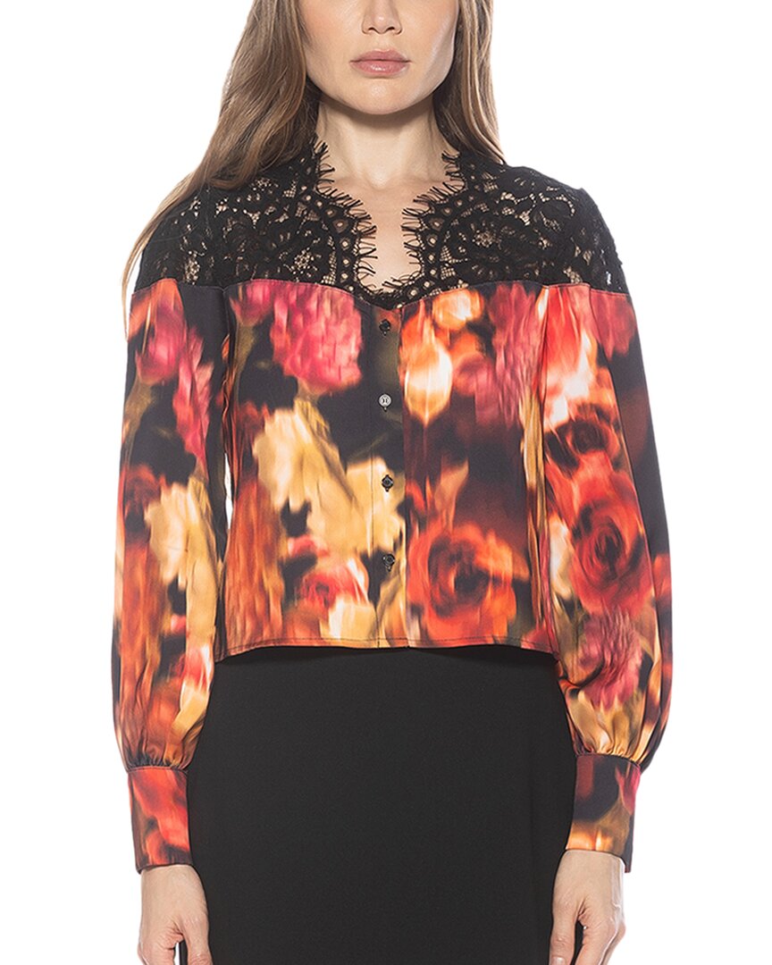 Alexia Admor Bryne Top In Red Floral