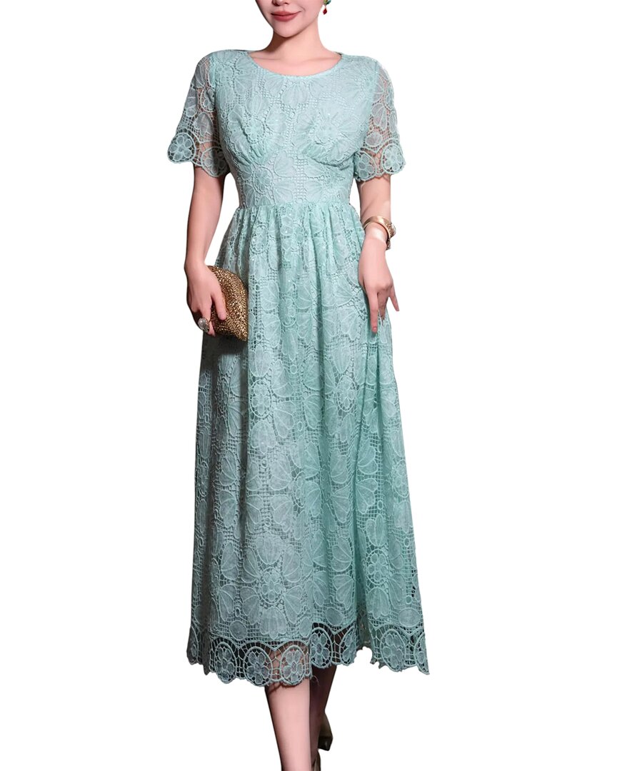 Burryco Silk-blend Dress In Blue