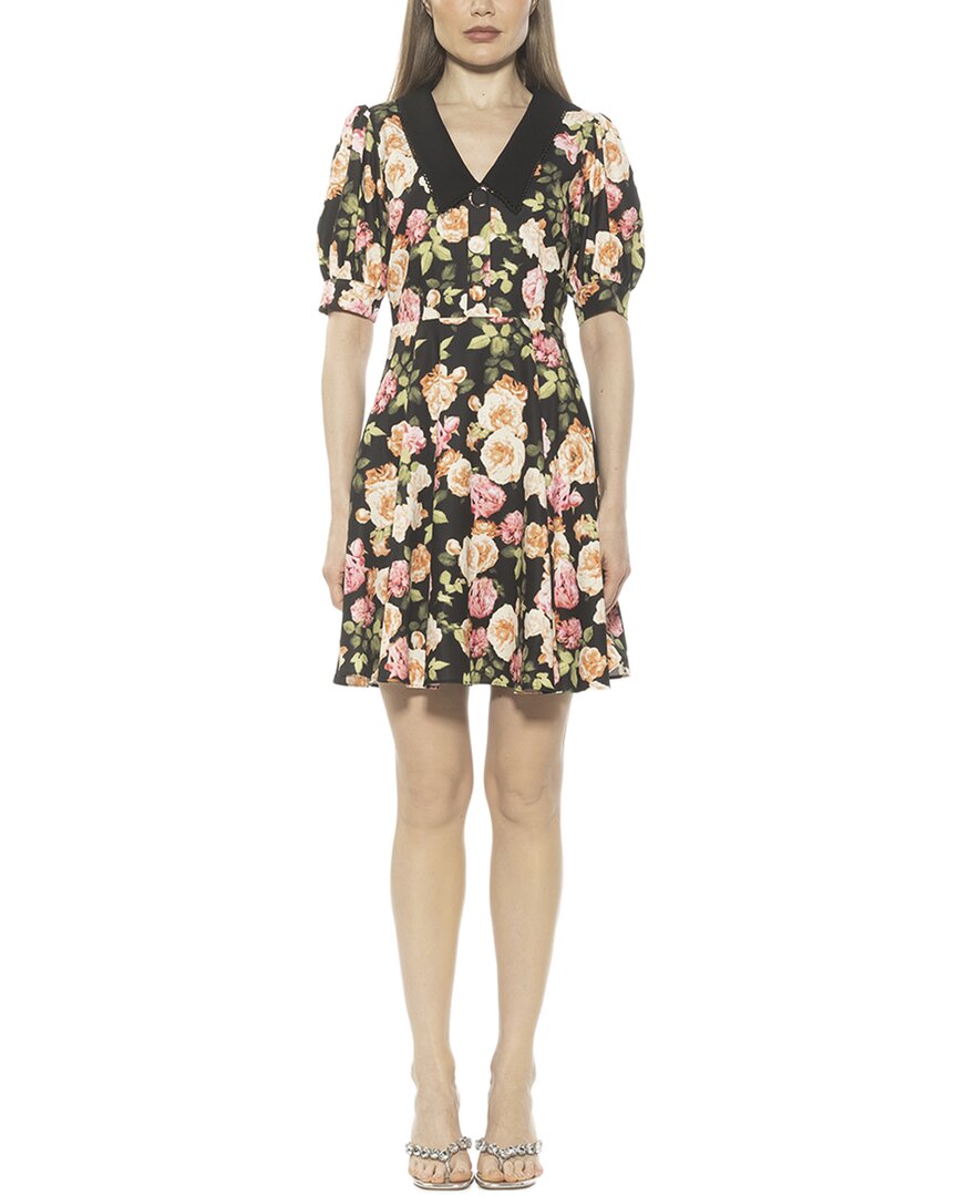 Alexia Admor Carys Puff Sleeve Fit & Flare Dress In Black