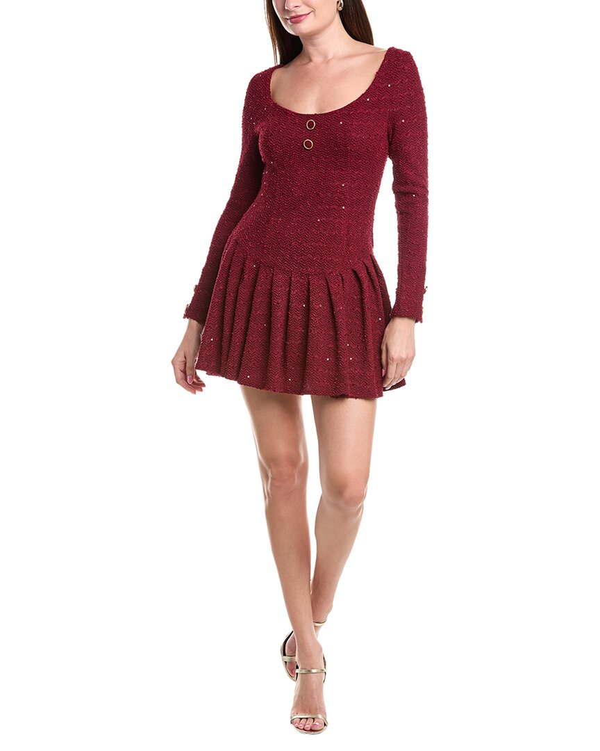 Black Halo Maverick Mini Dress Ravishing Rouge In Burgundy
