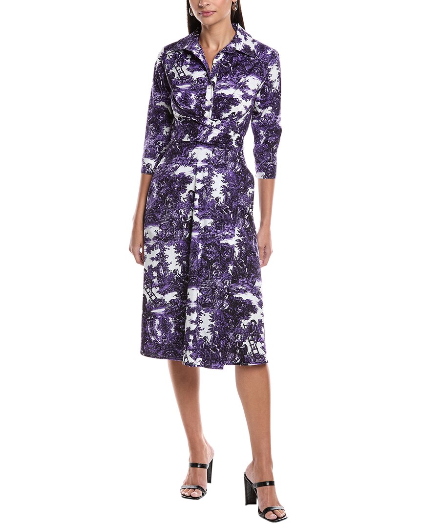 Samantha Sung Olivia Shirt Dress In Purple