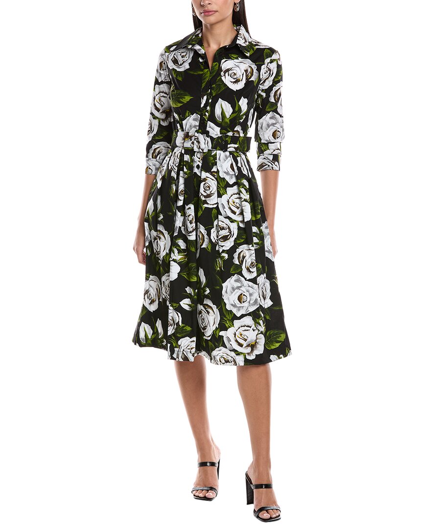 Samantha Sung Audrey #1 Shirtdress In Black