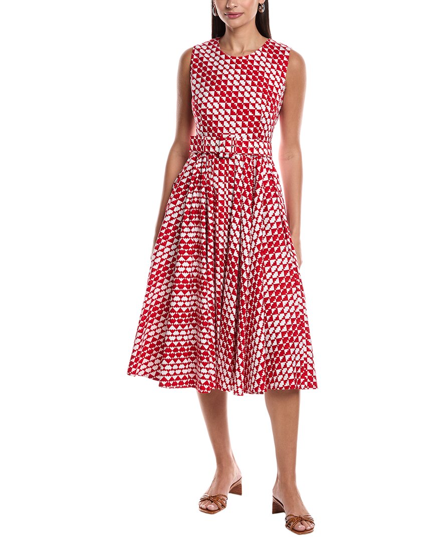 Samantha Sung Abelia Shirtdress In Red