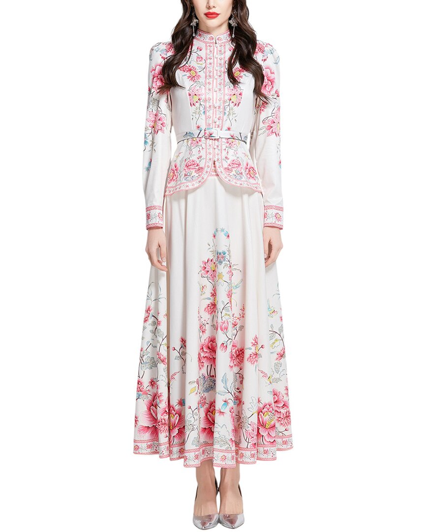 Kaimilan 2pc Shirt & Maxi Skirt Set In Neutral