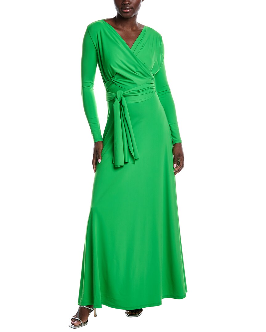 Issue New York Jersey Tie Gown In Green