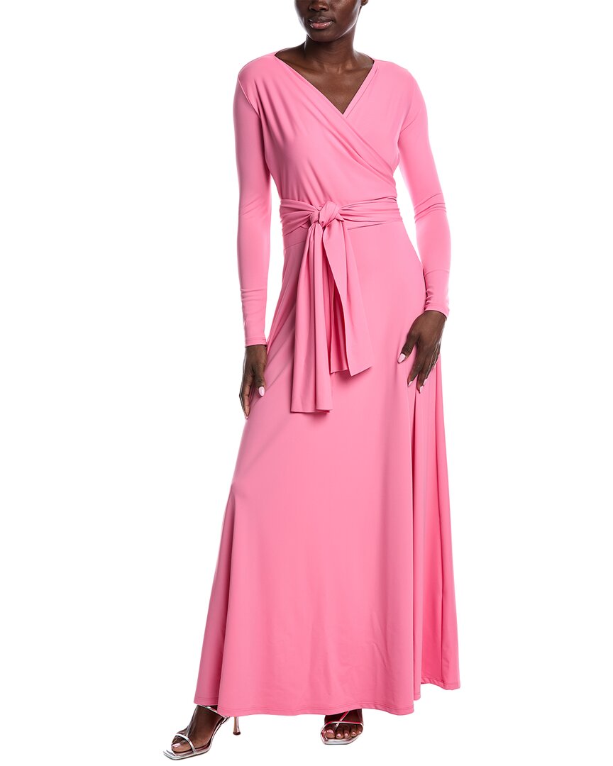 Issue New York Jersey Tie Gown In Pink
