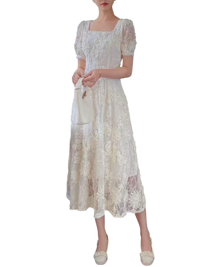 Burryco Midi Dress In White