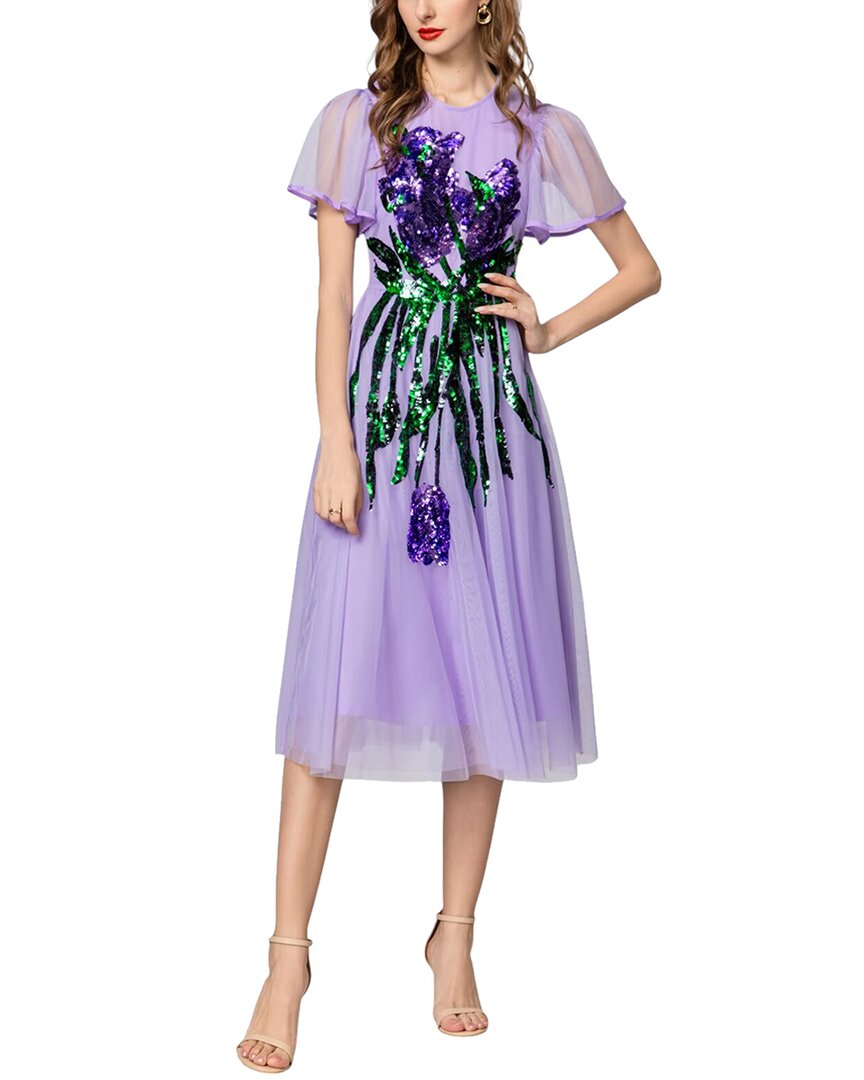Burryco Midi Dress In Purple