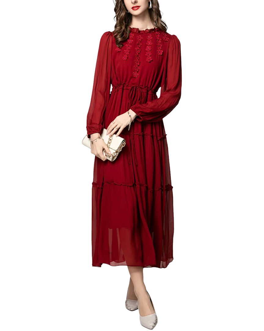 Burryco Midi Dress In Red