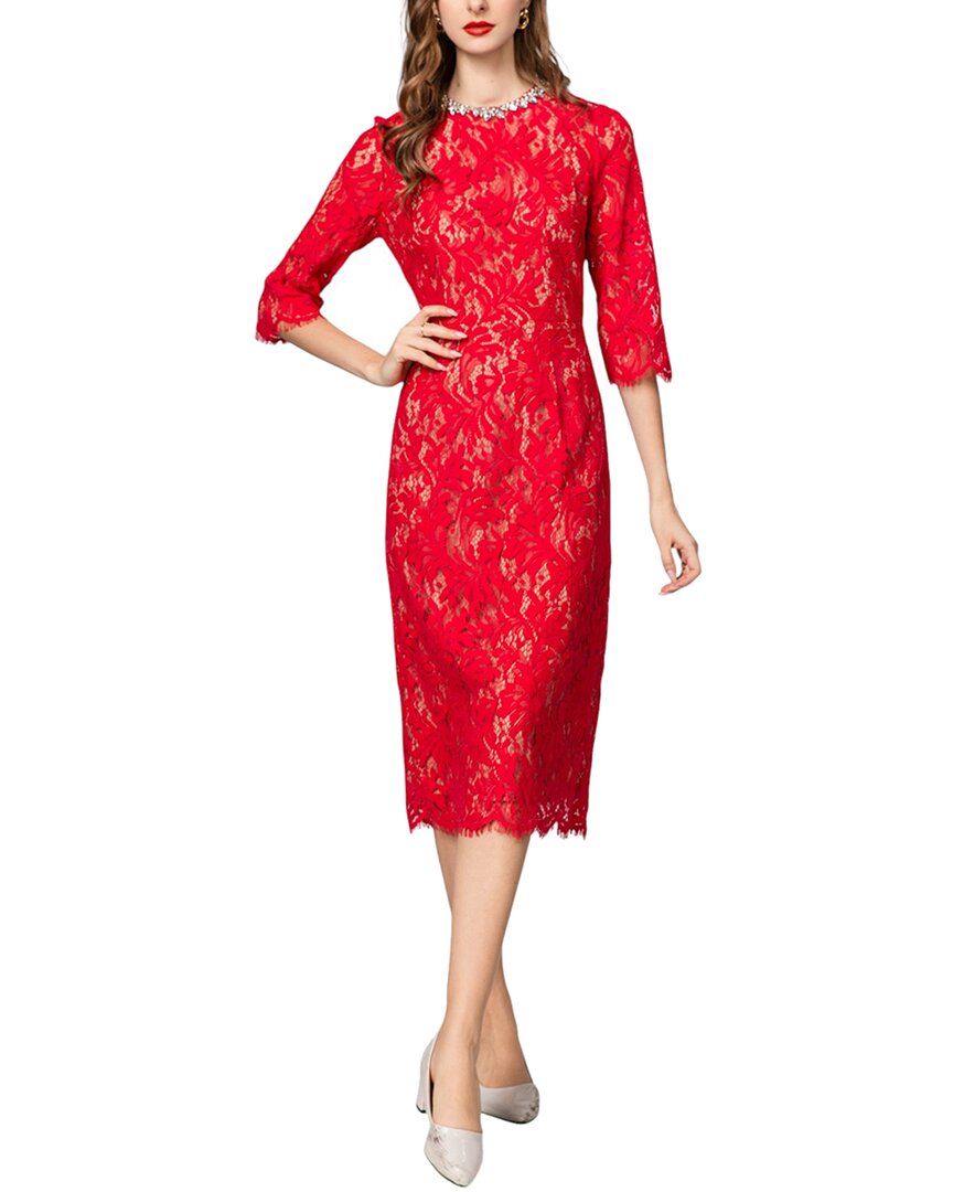Burryco Midi Dress In Red