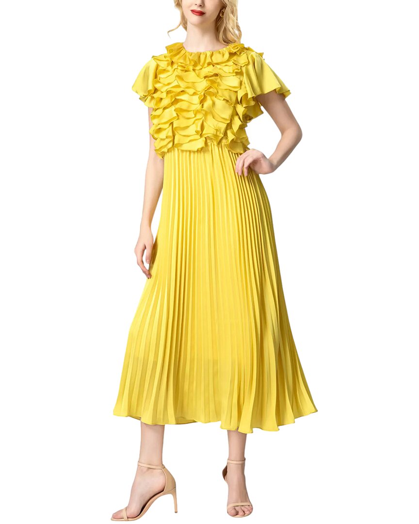 Burryco Midi Dress In Yellow