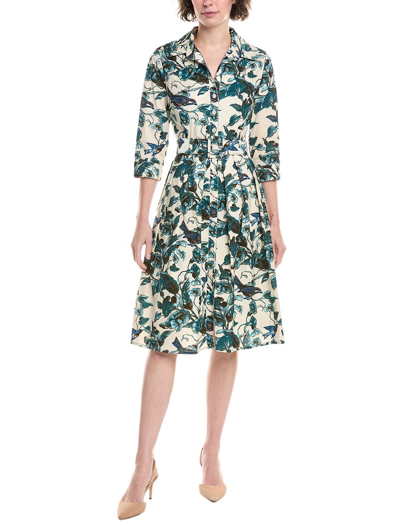Samantha Sung Audrey #1 Shirtdress In Green