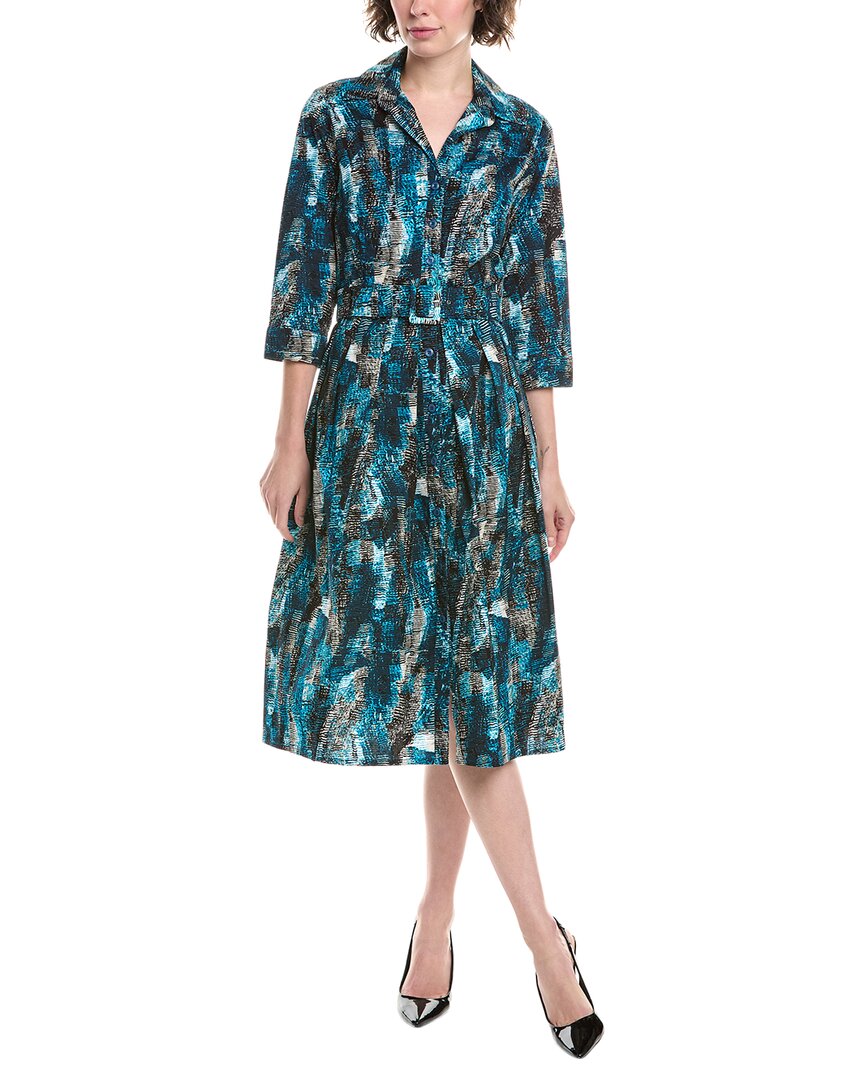 Samantha Sung Audrey #1 Shirtdress In Blue