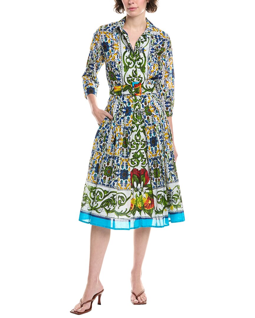 Samantha Sung Audrey 4 Shirtdress In Blue