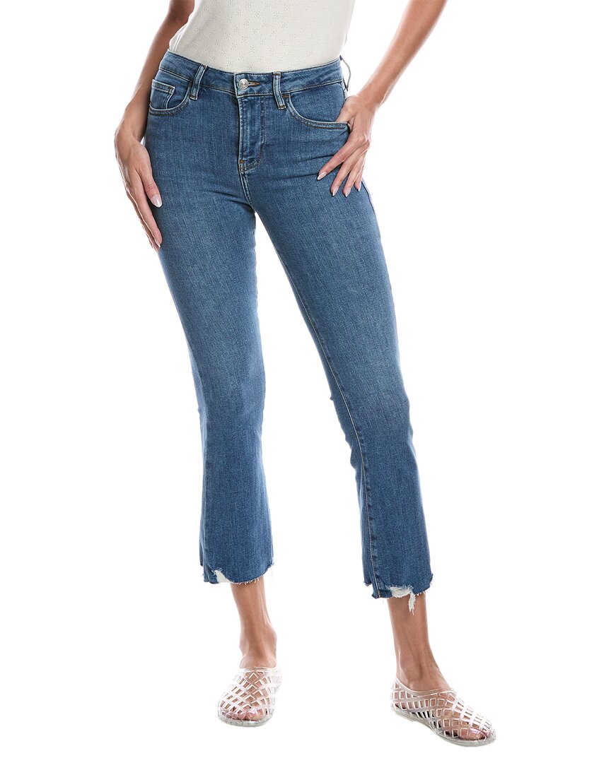 Frame Le Sylvie Crop Straight-leg High-rise Stretch-denim Jeans In Blue