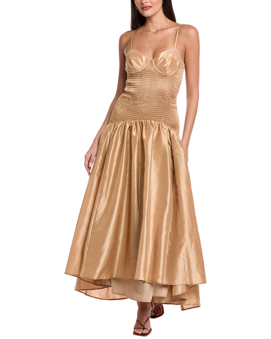 Hutch Lietta Midi Dress In Brown