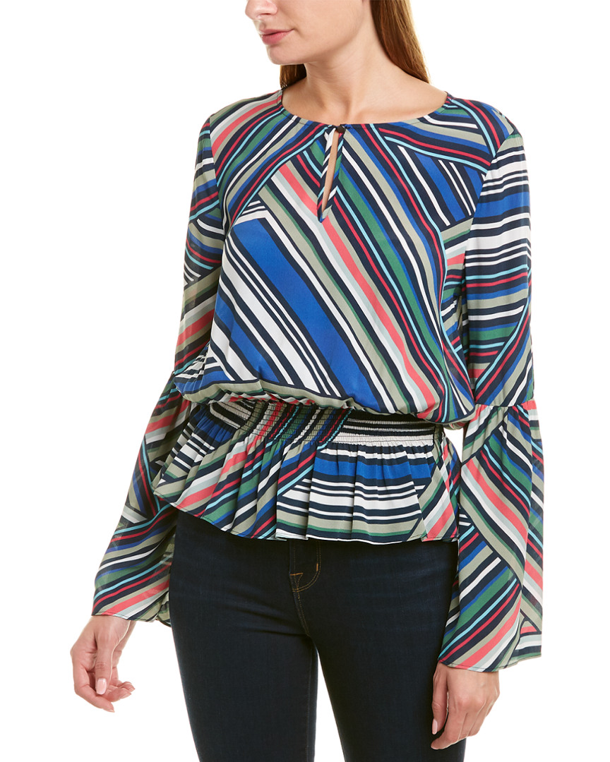 Image of Nicole Miller Artelier Silk-Blend Blouse