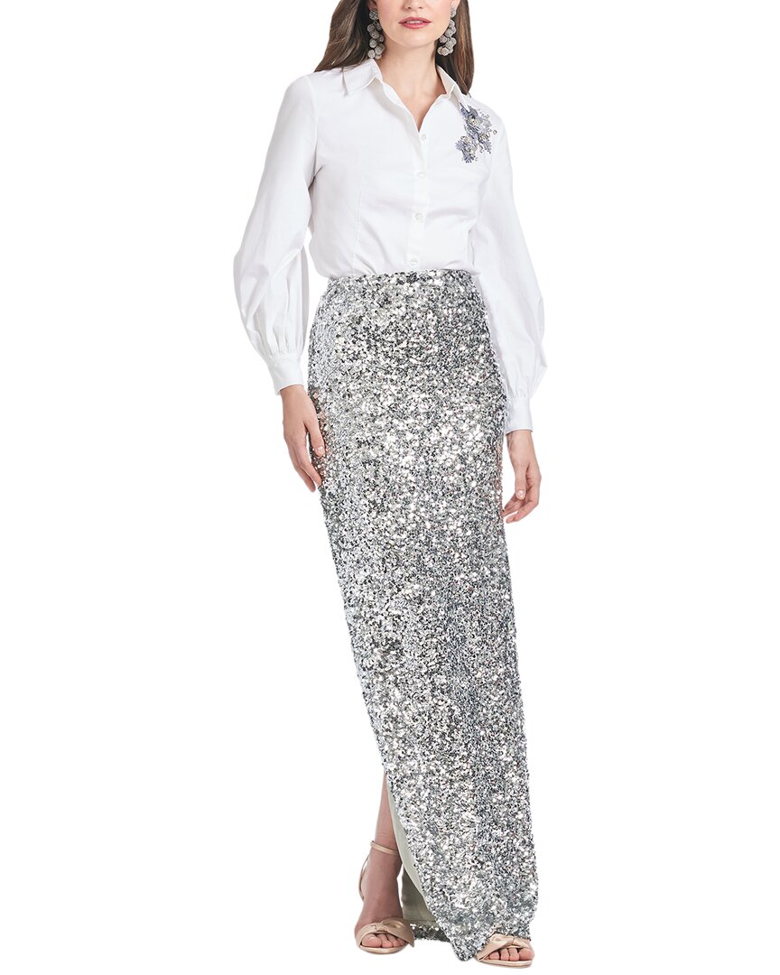 Sachin & Babi Sequin Isolde Skirt In Gray