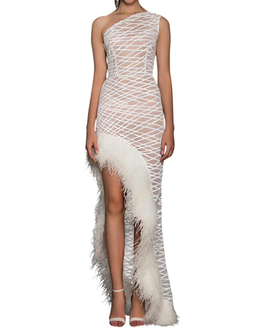 Vincent Off-shoulder Maxi Dress In White