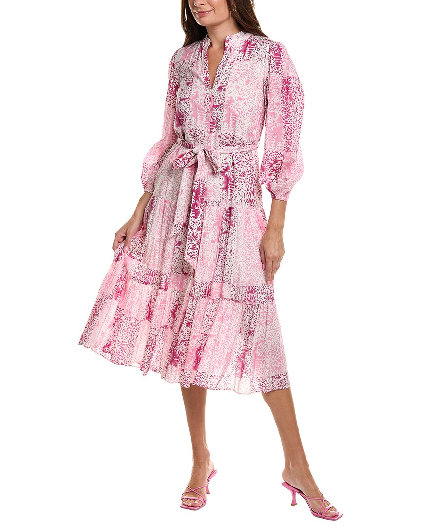 Garrie B Midi Dress In Pink