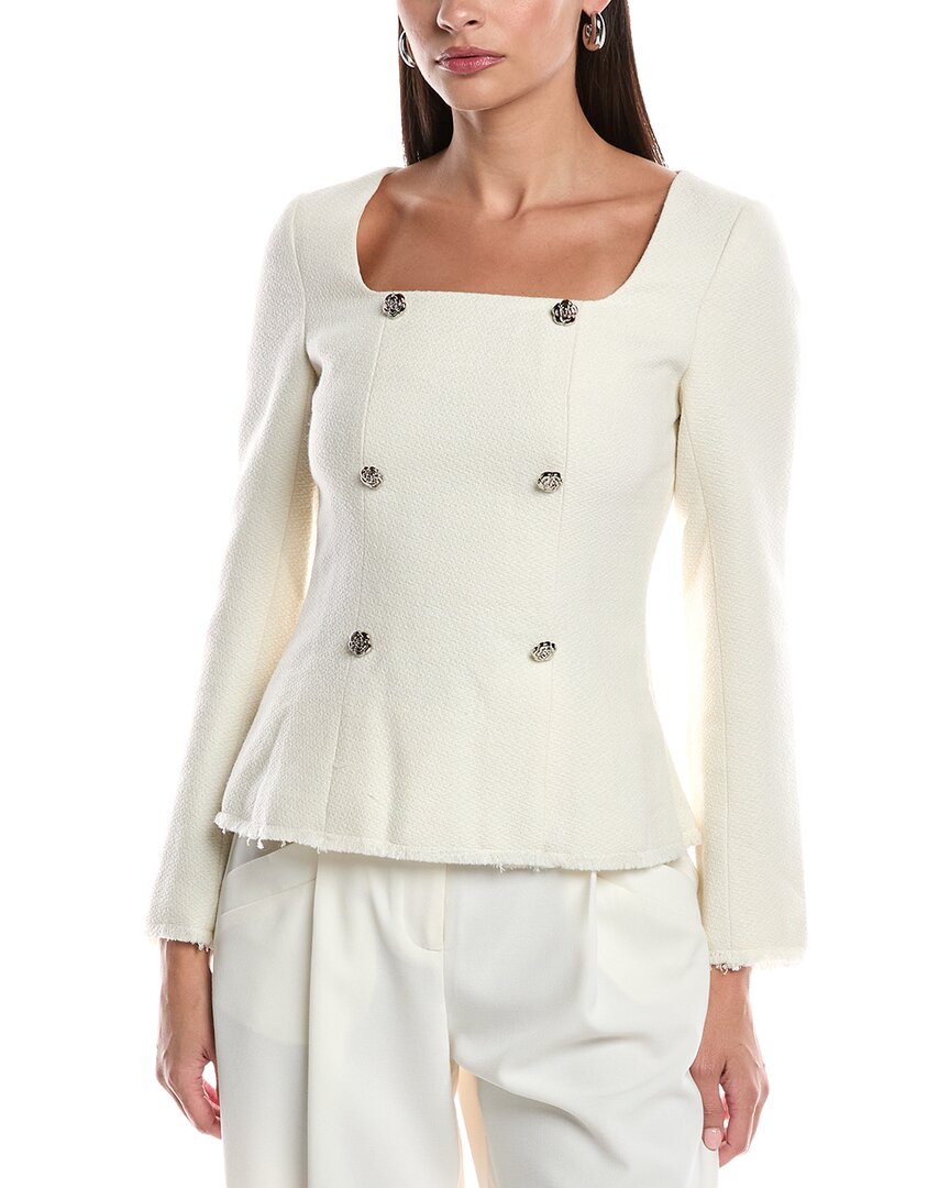 Opt O. P.t. Rai Wool-blend Top In White