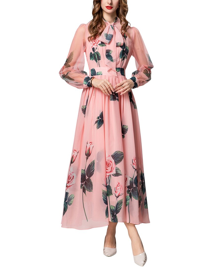 Burryco Brc By Midi Dress In Pink