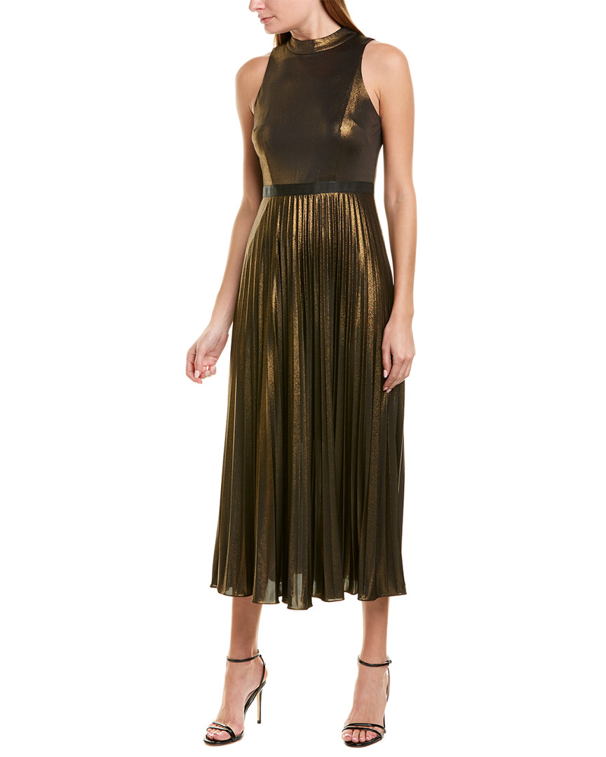 Donna-Morgan-Midi-Dress-Green-and-Black