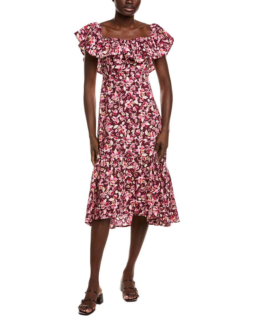 Laundry By Shelli Segal Sweetheart Midi Dress In Multi