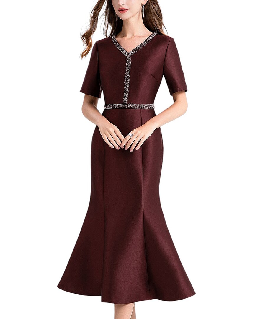 Lebrin Atelier Midi Dress In Brown