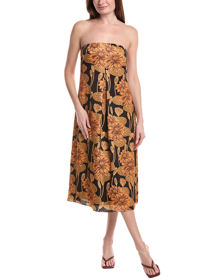 Flora Bea Nyc Pierce Midi Dress In Black