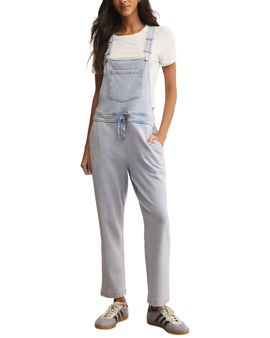 Z Supply The Knit Denim Overall In Blue